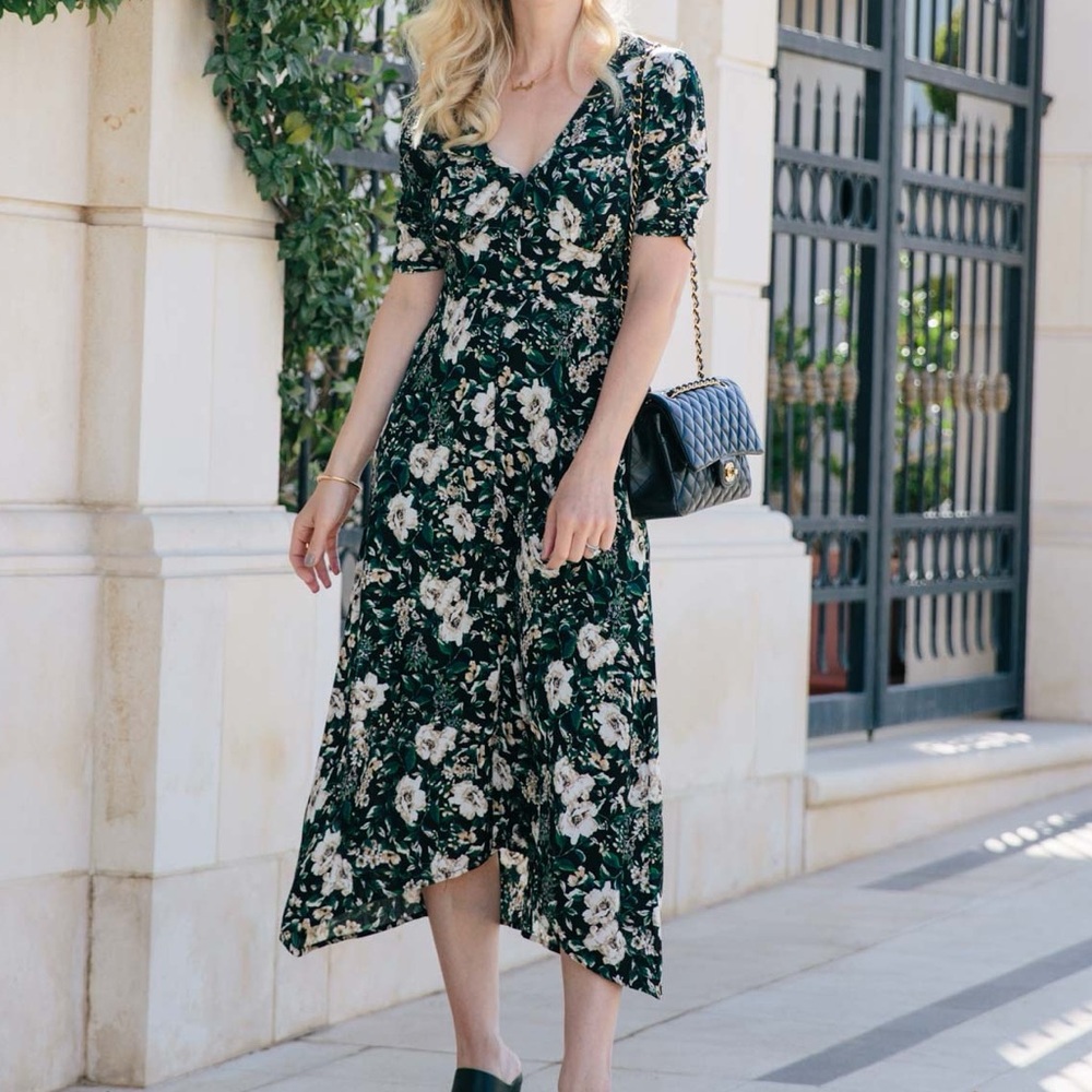 NWOT ASTR THE LABEL Floral Button Down Dress
